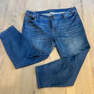 Boutique+‎ Ankle Jeans Plus Size 18W Women's Denim Blue Comfort Stretch